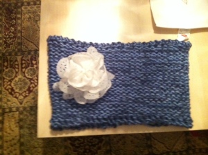 Cowl with flower